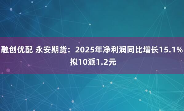融创优配 永安期货：2025年净利润同比增长15.1% 拟10派1.2元